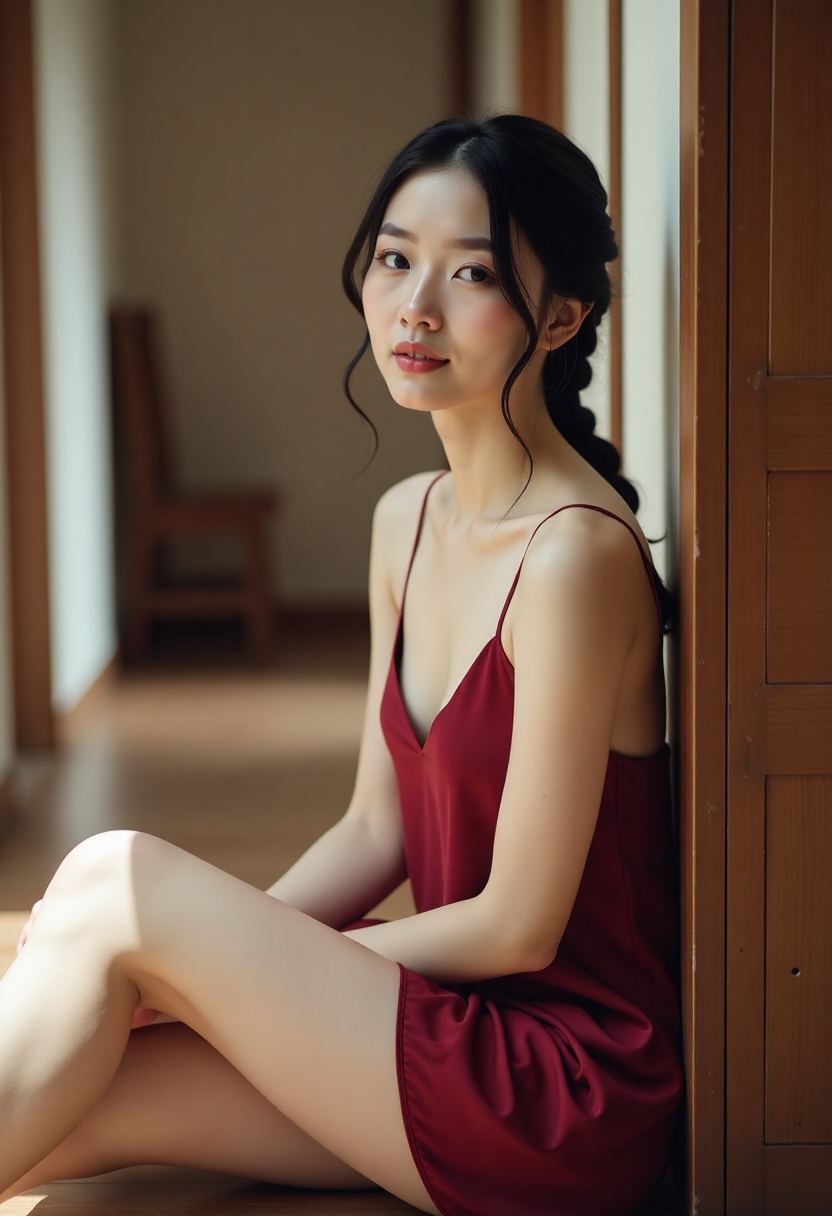 人物背对镜头望向远处的夜空